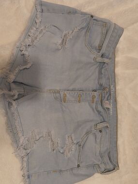 No Boundaries Light Blue Distressed Denim Shorts